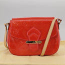LOUIS VUITTON Vernis Bell FlowerGM Bag Rouge Grunadine M91729 LV Auth 106158V-12