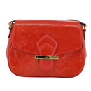 LOUIS VUITTON Vernis Bell FlowerGM Bag Rouge Grunadine M91729 LV Auth 106158V-13