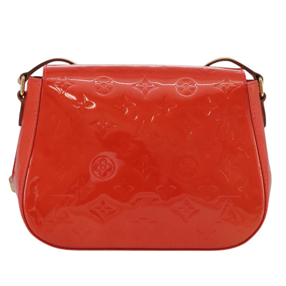 LOUIS VUITTON Vernis Bell FlowerGM Bag Rouge Grunadine M91729 LV Auth 106158V