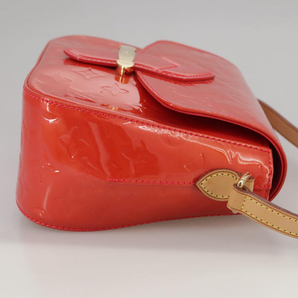 LOUIS VUITTON Vernis Bell FlowerGM Bag Rouge Grunadine M91729 LV Auth 106158V