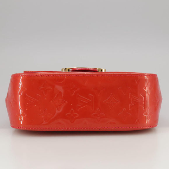LOUIS VUITTON Vernis Bell FlowerGM Bag Rouge Grunadine M91729 LV Auth 106158V