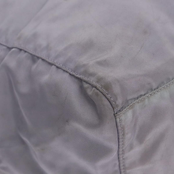 PRADA Boston Bag Nylon Purple Beige Silver Auth 106164