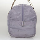PRADA Boston Bag Nylon Purple Beige Silver Auth 106164-3