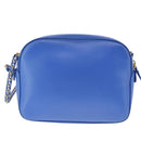 Salvatore Ferragamo Vala Chain Shoulder Bag Leather Blue Gold Auth 106166-2