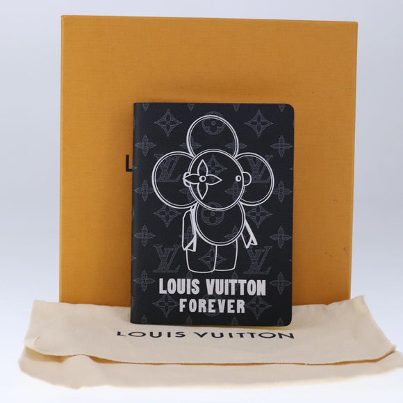 LOUIS VUITTON Monogram Eclipse Notebook Vivienne Black GI0285 LV Auth 106169