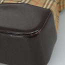 BURBERRY Nova Check Shoulder Bag Canvas Beige Auth 106188-9