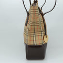 BURBERRY Nova Check Shoulder Bag Canvas Beige Auth 106188-3