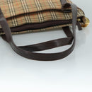 BURBERRY Nova Check Shoulder Bag Canvas Beige Auth 106188-7
