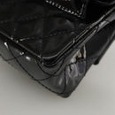 CHANEL Pouch Patent leather Black CC Auth 106201V-17