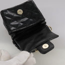 CHANEL Pouch Patent leather Black CC Auth 106201V-9