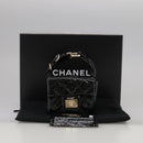 CHANEL Pouch Patent leather Black CC Auth 106201V-12