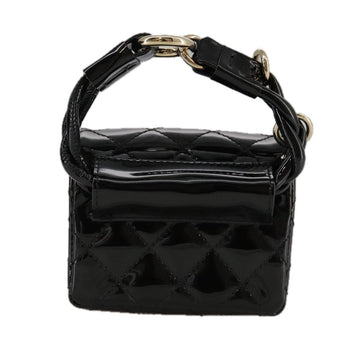 CHANEL Pouch Patent leather Black CC Auth 106201V - 0