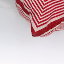 CHANEL Chain Tote Bag Nylon White Red CC Auth 106203-14