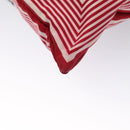 CHANEL Chain Tote Bag Nylon White Red CC Auth 106203-15