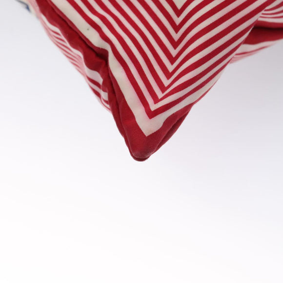 CHANEL Chain Tote Bag Nylon White Red CC Auth 106203