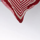 CHANEL Chain Tote Bag Nylon White Red CC Auth 106203-17