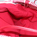 CHANEL Chain Tote Bag Nylon White Red CC Auth 106203-21