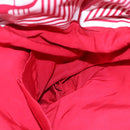 CHANEL Chain Tote Bag Nylon White Red CC Auth 106203-22