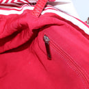 CHANEL Chain Tote Bag Nylon White Red CC Auth 106203-23