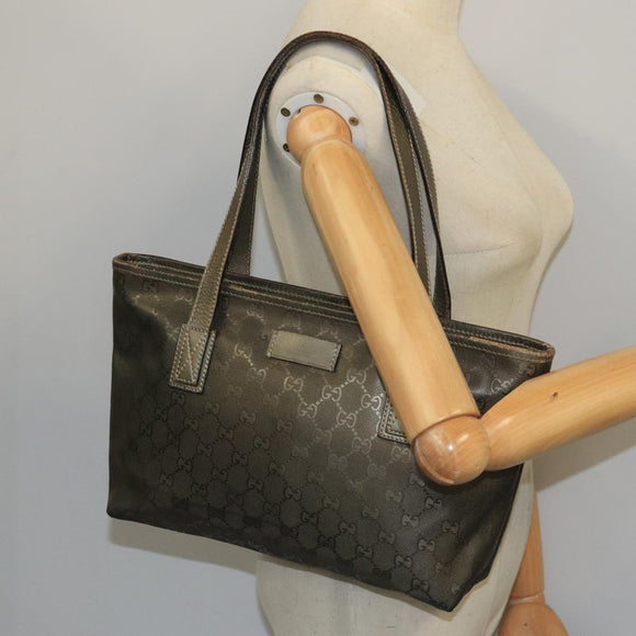 GUCCI GG implementation Tote Bag Khaki 211138 Auth 106234