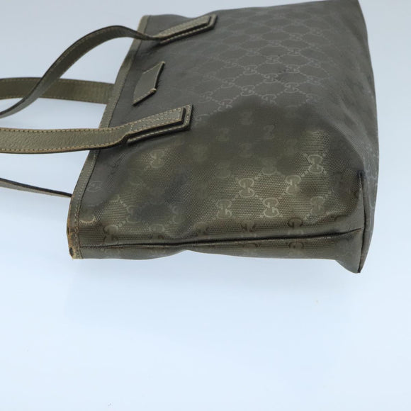 GUCCI GG implementation Tote Bag Khaki 211138 Auth 106234