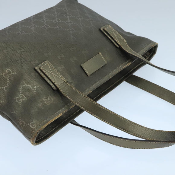 GUCCI GG implementation Tote Bag Khaki 211138 Auth 106234