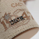Christian Dior Roller Pouch Cactus Jack Canvas Leather Beige Auth 106248V-9