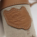 Christian Dior Roller Pouch Cactus Jack Canvas Leather Beige Auth 106248V-18