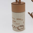 Christian Dior Roller Pouch Cactus Jack Canvas Leather Beige Auth 106248V-4
