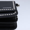 BURBERRY Chain Shoulder Bag Leather Black Auth 106254V-14