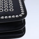 BURBERRY Chain Shoulder Bag Leather Black Auth 106254V-16