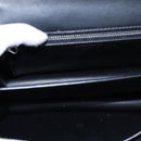 BURBERRY Chain Shoulder Bag Leather Black Auth 106254V-11