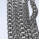 BURBERRY Chain Shoulder Bag Leather Black Auth 106254V-8