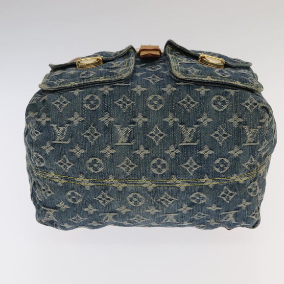 LOUIS VUITTON Monogram Denim Sac A DosGM Backpack Blue M95056 LV Auth 106296AV