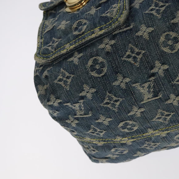 LOUIS VUITTON Monogram Denim Sac A DosGM Backpack Blue M95056 LV Auth 106296AV