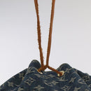 LOUIS VUITTON Monogram Denim Sac A DosGM Backpack Blue M95056 LV Auth 106296AV-9