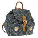 LOUIS VUITTON Monogram Denim Sac A DosGM Backpack Blue M95056 LV Auth 106296AV-1