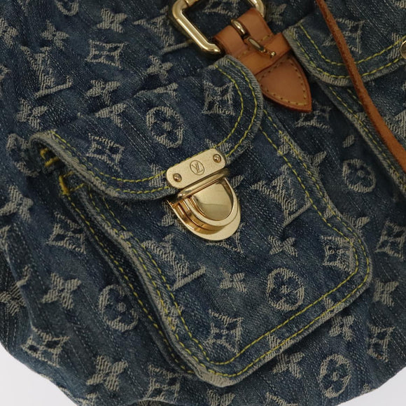 LOUIS VUITTON Monogram Denim Sac A DosGM Backpack Blue M95056 LV Auth 106296AV