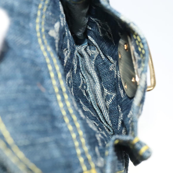 LOUIS VUITTON Monogram Denim Sac A DosGM Backpack Blue M95056 LV Auth 106296AV