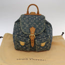LOUIS VUITTON Monogram Denim Sac A DosGM Backpack Blue M95056 LV Auth 106296AV-12