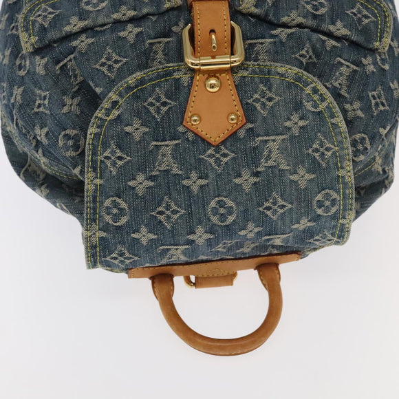 LOUIS VUITTON Monogram Denim Sac A DosGM Backpack Blue M95056 LV Auth 106296AV
