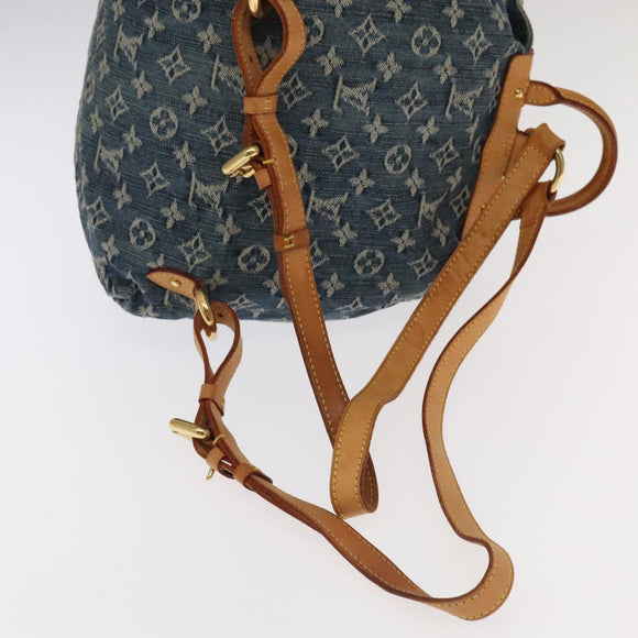 LOUIS VUITTON Monogram Denim Sac A DosGM Backpack Blue M95056 LV Auth 106296AV
