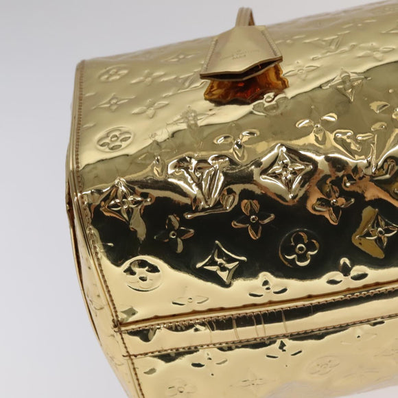 LOUIS VUITTON Monogram Miroir Speedy 35 Hand Bag Gold M95785 LV Auth 106299SM