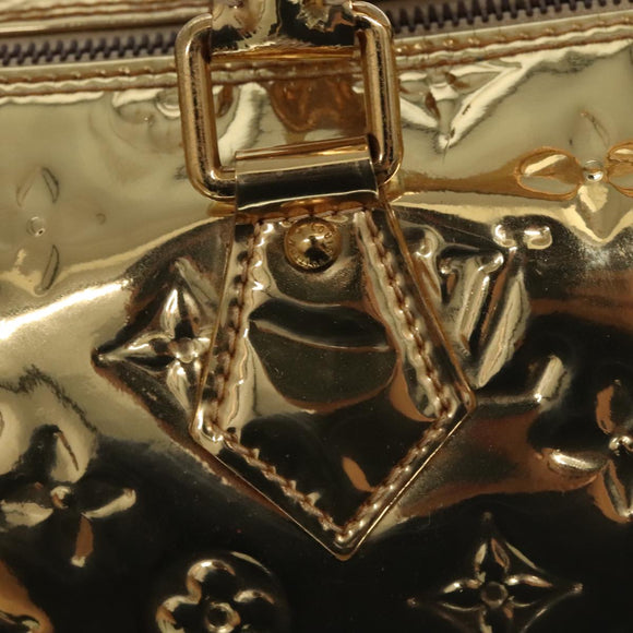LOUIS VUITTON Monogram Miroir Speedy 35 Hand Bag Gold M95785 LV Auth 106299SM
