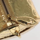 LOUIS VUITTON Monogram Miroir Speedy 35 Hand Bag Gold M95785 LV Auth 106299SM-21