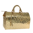 LOUIS VUITTON Monogram Miroir Speedy 35 Hand Bag Gold M95785 LV Auth 106299SM-1