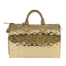 LOUIS VUITTON Monogram Miroir Speedy 35 Handtas Goud M95785 LV Auth 106299SM-13