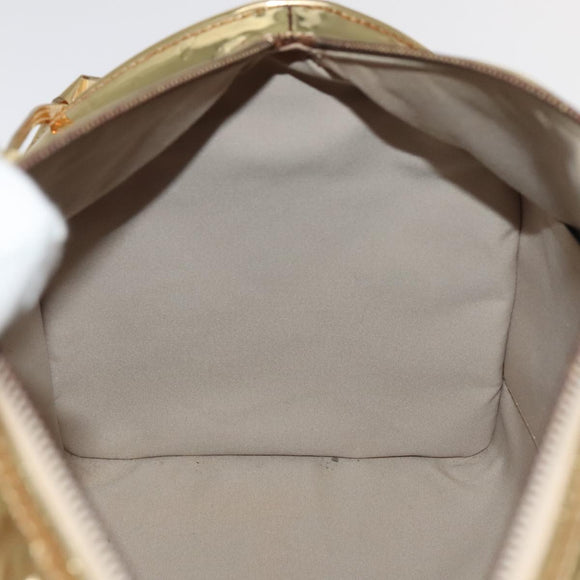 LOUIS VUITTON Monogram Miroir Speedy 35 Hand Bag Gold M95785 LV Auth 106299SM