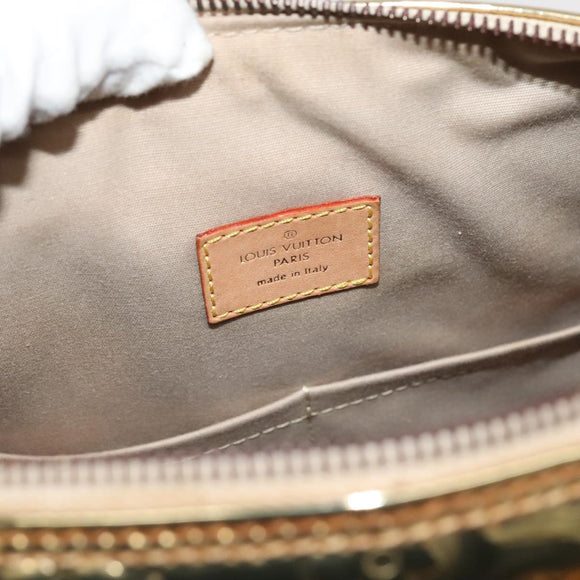 LOUIS VUITTON Monogram Miroir Speedy 35 Hand Bag Gold M95785 LV Auth 106299SM