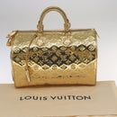 LOUIS VUITTON Monogram Miroir Speedy 35 Hand Bag Gold M95785 LV Auth 106299SM-12